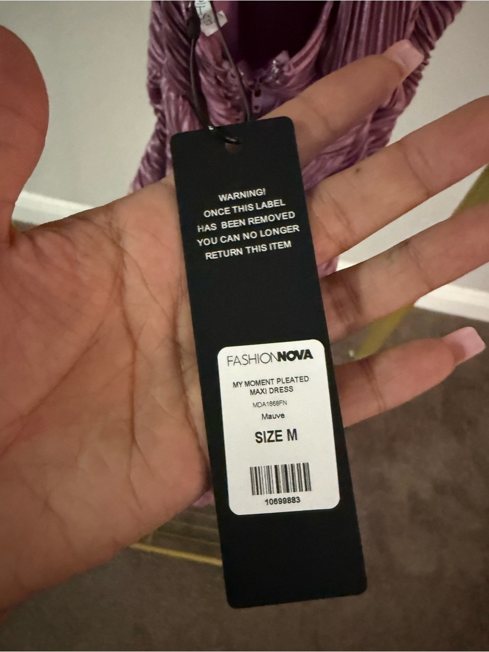 NWT ๐ Fashion Nova My Moment Pleated Maxi Dress - MEDIUM - Picture 4 of 5
